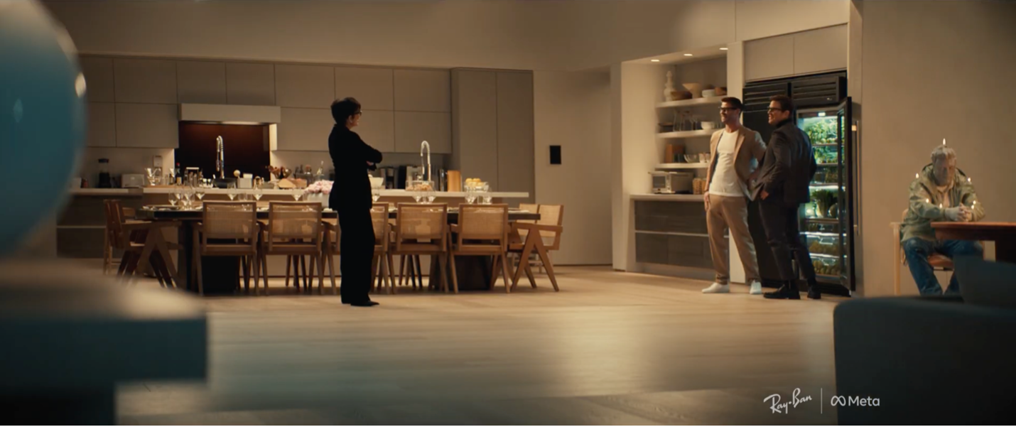 Screen grab of the 'Hey, Meta, Who Eats Art?' Superbowl commcerical